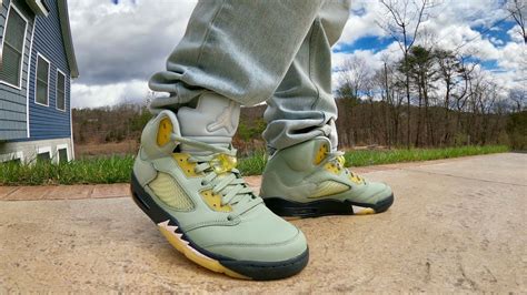 Air Jordan 5 Retro Jade Horizon On Foot Look Drop On Snkrs 49 Great Quality Unique