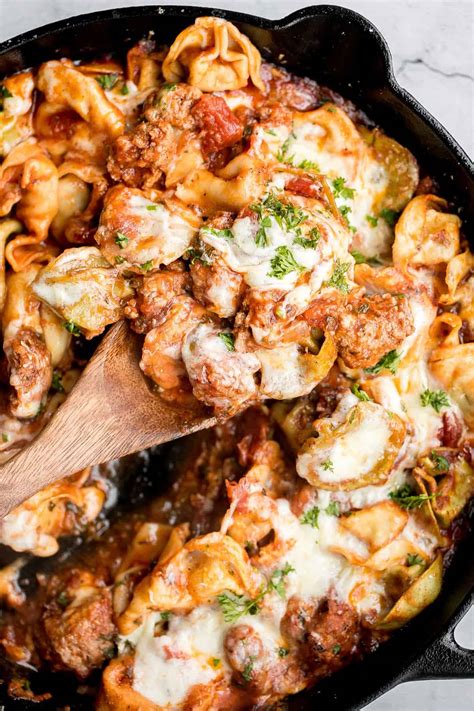 Cheesy Tortellini And Sausage Bake Ahead Of Thyme