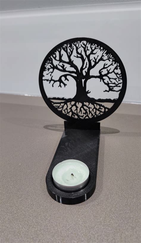 Fichier Stl Bougeoir Arbre De Vie Design T L Charger Et