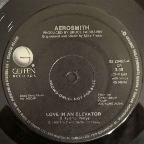 Aerosmith - Love In An Elevator (1989, Promo, Vinyl) | Discogs