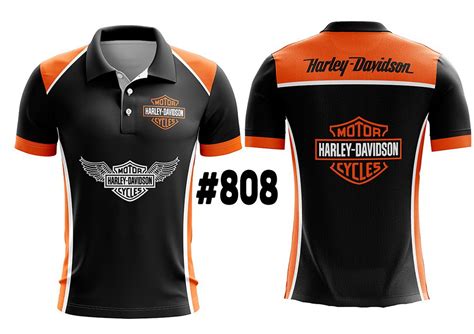 CAMISETA POLO MASCULINA HARLEY DAVIDSON 808 MEU ESTAMPADO