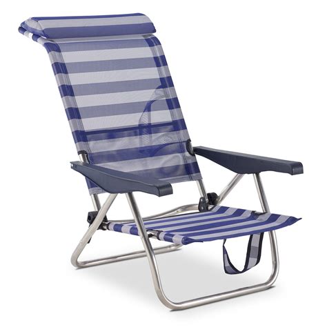 Chaise De Plage Lit Pliable Solenny Positions Dossier Bas Avec