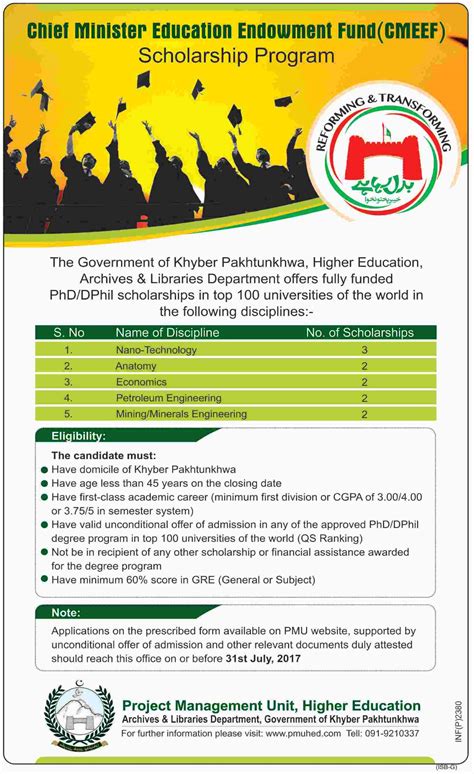 Cmeef Chief Minister Endowment Fund Kpk Pmu Scheme Application