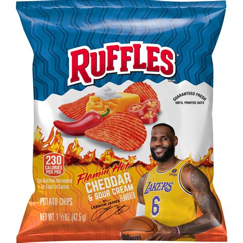 Ruffles Flamin Hot Cheddar Sour Cream Flavored Potato Chips