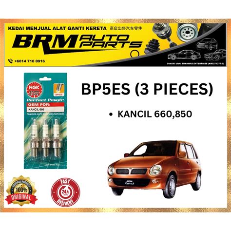 NGK SPARK PLUG ORIGINAL LONG LASTING IGNITION BP5ES 3PCS PERODUA