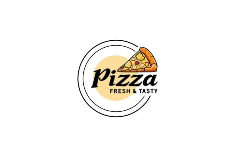 Pizza logo design template with delicious toppings modern creative ...