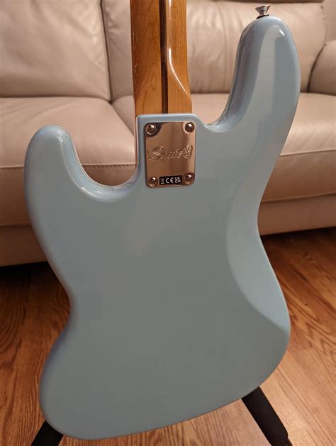 No Longer Available Squier Jazz Bass Daphne Blue Rare 2022 W Block Pearl