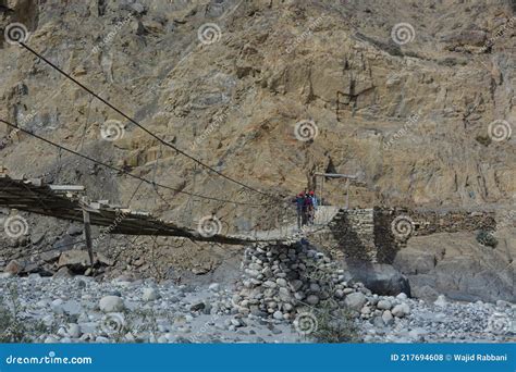 Most Dangerous Bridge Of The World In Pakistan Editorial Stock Photo
