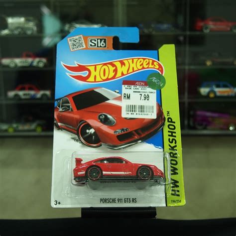 Hot Wheels Porsche GT RS White Yellow Black Zamac Shopee Malaysia