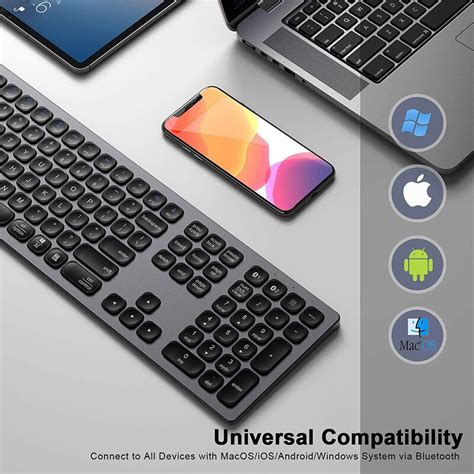 Seenda Bluetooth Compita Keyboard Wireless Rechargeable Multi Device