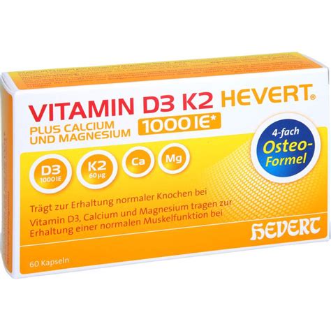 Vitamin D K Hevert Plus Ca Mg Ie Kapseln St Calcium