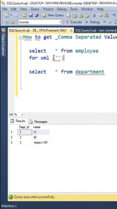 Comma Separated Value In Sql Youtube