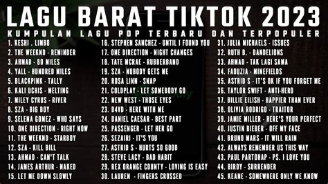 Lagu Barat Tiktok Viral Lagu Tiktok Viral Playlist Youtube