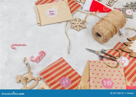 Homemade Advent Calendar Made Of Cardboard Boxes Christmas Waiting