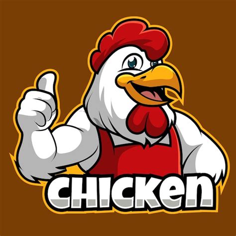 Ilustraci N De Vector De Logotipo De Mascota De Pollo Vector Premium