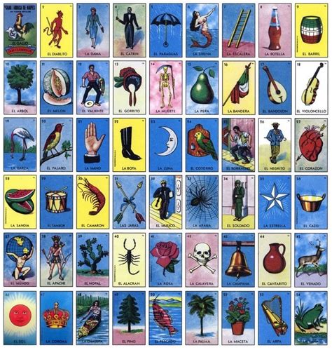 Loteria Mexicana Imprimible Archivo 100 Tablas 4x4 O 5x5 145 00