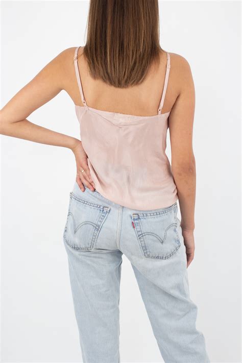 Blush Pale Pink Pure Silk Camisole Cami Singlet Tank Top Lingerie Sizes Xxs S S M Etsy