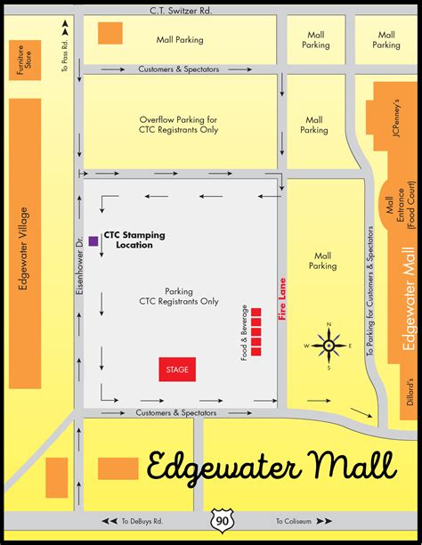 Map Edgewater Mall | Cruisin' The Coast