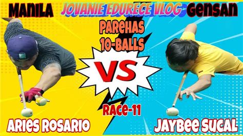 Jaybee Sucal Vs Aries Manila Parehas Balls Race Youtube