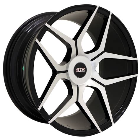 STR Racing Wheels STR 603 Black Machine Face Rim Wheel Size 18x9