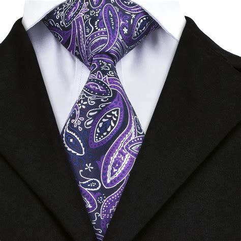 Hi Tie Silk Luxury Tie For Men Fashion Paisley Jacquare Woven Mens Ties