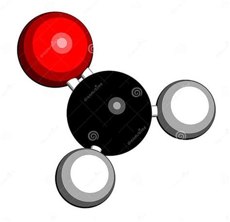 Formaldehyde Methanal Molecule Important Indoor Pollutant 3d Rendering Atoms Are Represented