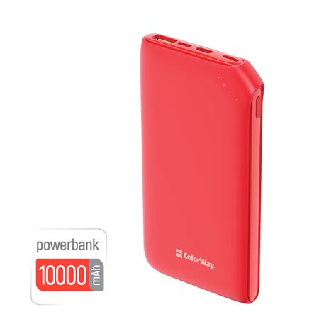 УМБ ColorWay Power Bank Soft touch USB QC3 0 USB C Power Delivery