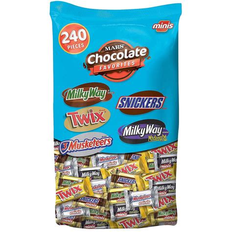 Mars Mixed Chocolate Bars Minis 240 Count