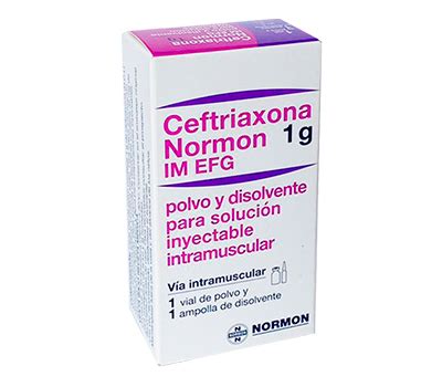 Ceftriaxona Normon G I M Efg Polvo Y Disolvente Soluci N Inyectable