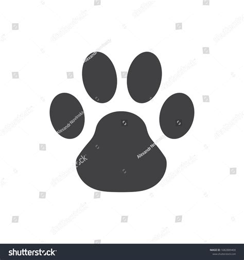 Icon Footprint Animal Template Printing Design Stock Vector (Royalty ...