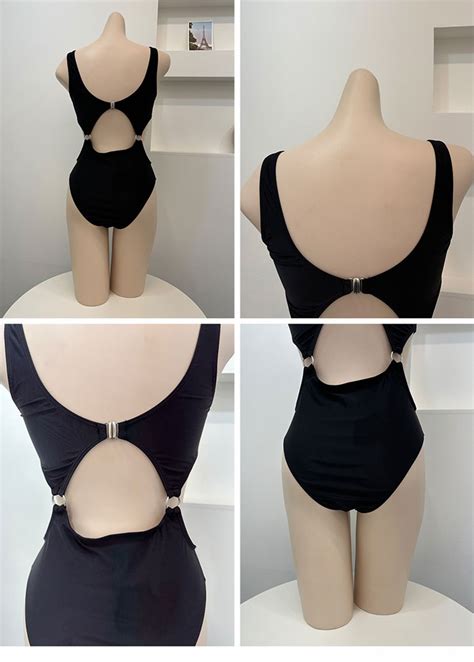 楽天市場全1色スイムウエア ビキニ ブラック S Mmine bikini zon 240506 シナモンガール Cinnamon Girl 超ミニ マイクロミニ 韓国 胸元