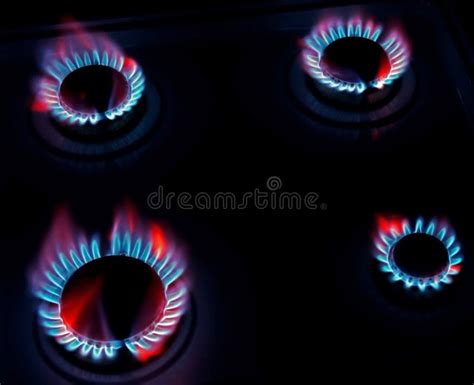 Blue Flames of a Burning Natural Gas Stock Image - Image of suppliers ...