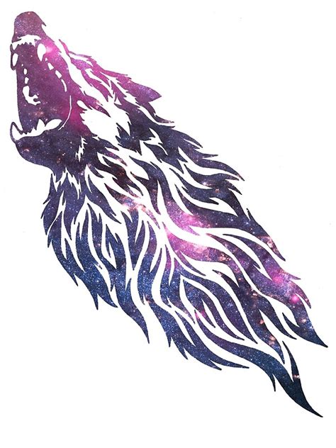 Galaxy Wolf Art Prints By Nothingoutthere Redbubble