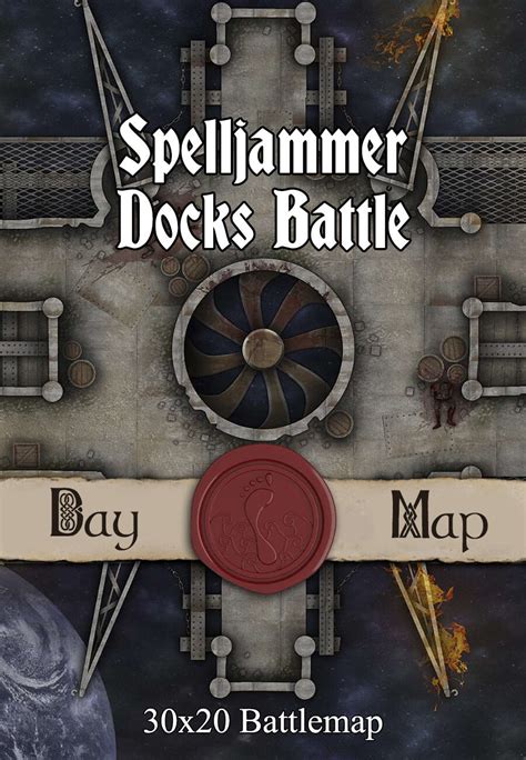 X Battlemap Spelljammer Docks Battle Seafoot Games Camps