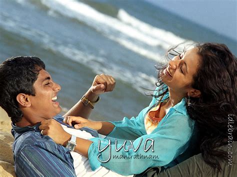 Telugu film wallpapers - Yuva - Trisha, Siddardh - mani Ratnam