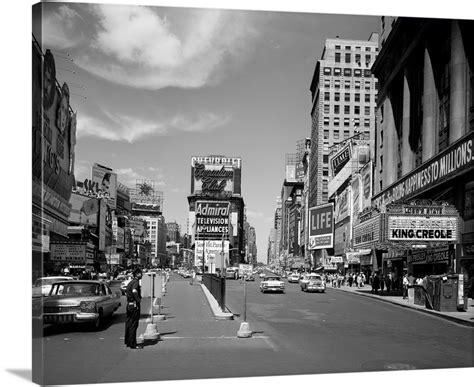 1950s Looking North Up Broadway From Times Square To Duffy Square Wall