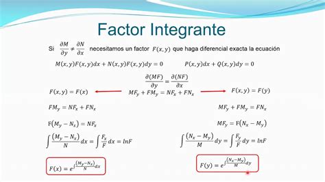 Ed 03 Factor Integrante Para Ecuaciones Diferenciales De Primer Orden Youtube