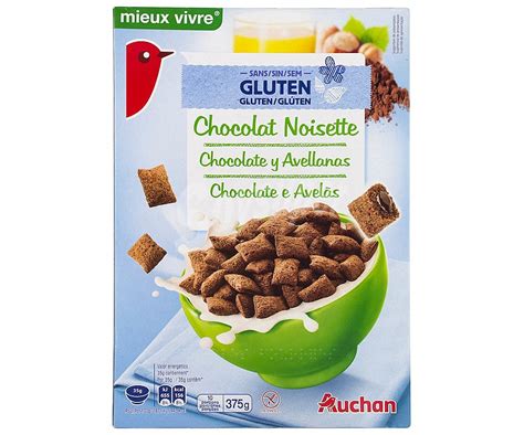 Auchan Cereales Rellenos Chocolate Y Avellanas Sin Gluten Gr