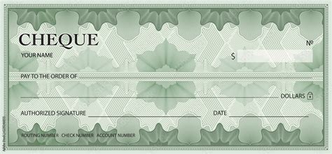 Check Cheque Chequebook Template Guilloche Pattern With Abstract