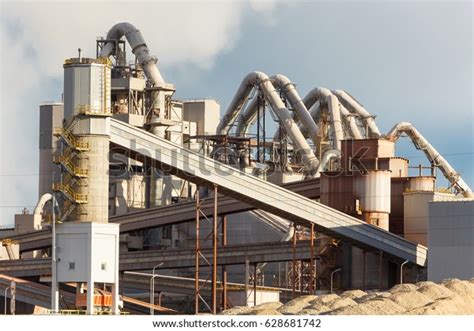 Cement Plant Factory Manufacturing Industrial Architecture Stock Photo (Edit Now) 628681742