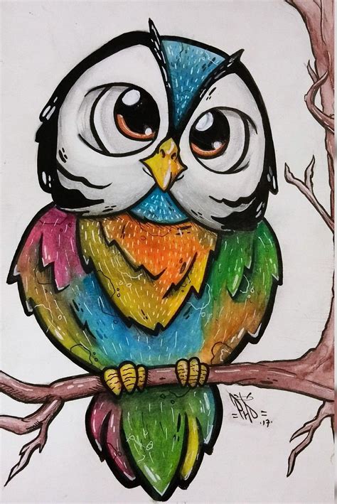 Owl watercolor painting! | Owl artwork, Owl watercolor, Doddle art