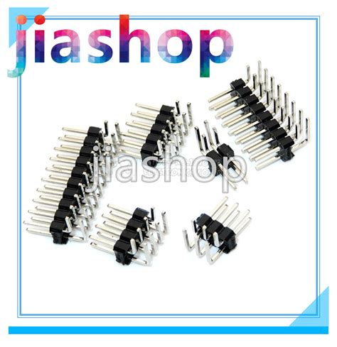 Ra 254mm Double Row Right Angle Male Breakaway Pcb Board Pin Header