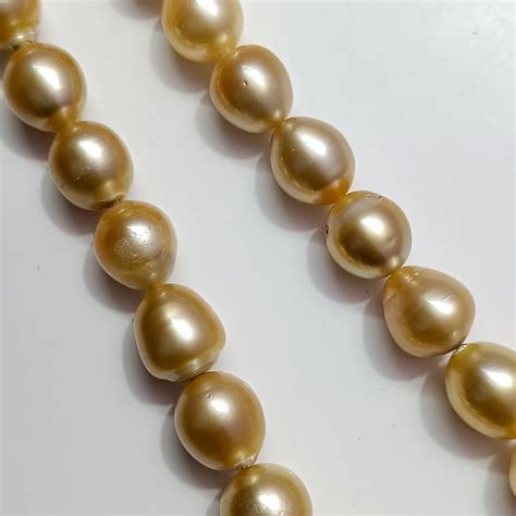 Natural Golden South Sea Pearl Beads For Jewelry Making 10 14mm Natural