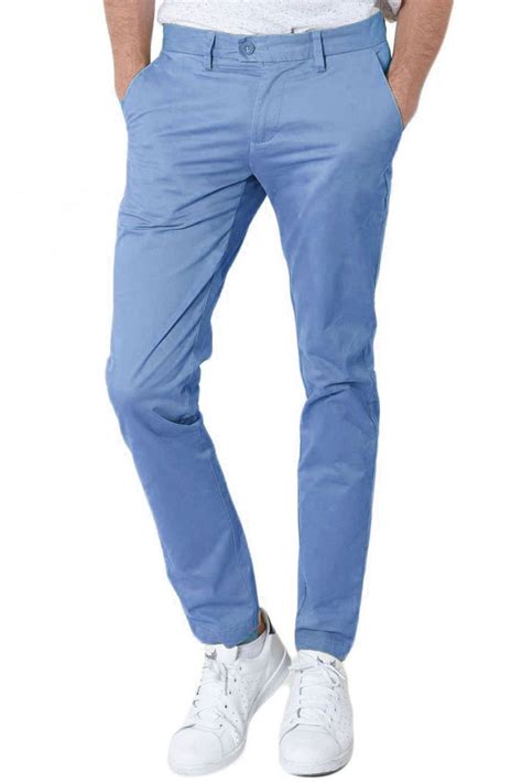 Pantalon Chino Pour Homme Kebello Taille Couleur Ciel