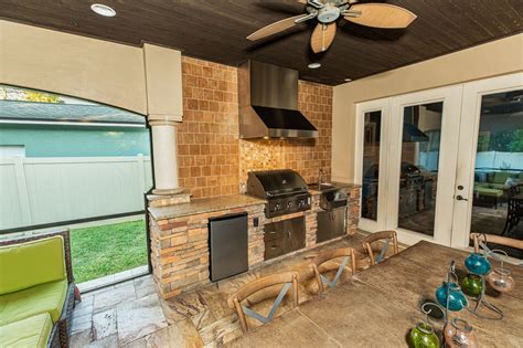 Custom Pergola Shade Structure And Outdoor Kitchen Addition In Tampa