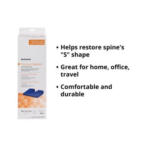 Mckesson Foam Coccyx Relief Seat Cushion For General Seating Use 1 Ct
