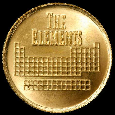 Element Coin A Sample Of The Element Gold In The Periodic Table