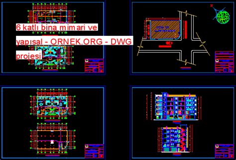 Katl Bina Mimari Ve Yap Sal Dwg Projesi Autocad Projeler