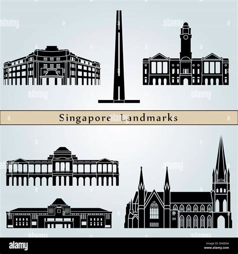 Singapore Landmarks And Monuments Stock Photo Alamy