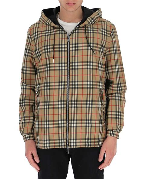 Burberry Synthetic Reversible Vintage Check Jacket For Men Lyst